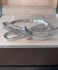 Chanel Ruban Bracelet 18k White Gold Diamonds J3882
