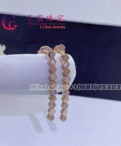 Chaumet Bee My Love Half Pav?? Diamond Earrings In Rose gold 083993