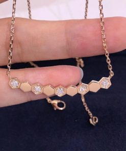Chaumet Bee My Love Half Pav?? Diamond Pendant In Rose Gold 083983