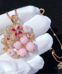 Chaumet Hydrangea Pendant Pink Dawn 082782