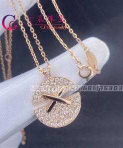 Chaumet Jeux De Liens Harmony Medium Model Pendant Rose Gold And Diamonds 085435 18mm