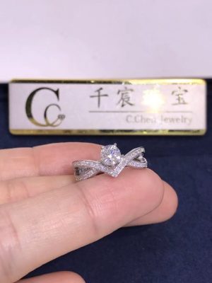 Chaumet Jos??phine Amour D??aigrette Solitaire Platinum and Diamonds J3VQ00