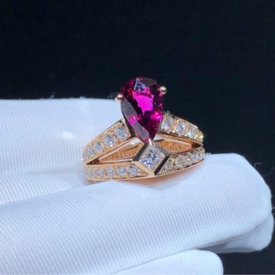 Chaumet Jos??phine Tiara Pink gold Rubellite and Diamond Ring 081982