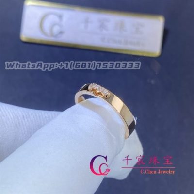 Chaumet Liens ?vidence wedding band Rose gold, diamonds, 3mm 082560