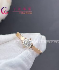 Chaumet Paris Bee My Love Solitaire Rose Gold Diamond Ring J4NG00