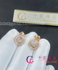 Chopard Happy Diamonds Icons Earrings Rose Gold, Diamonds 83A017-5201