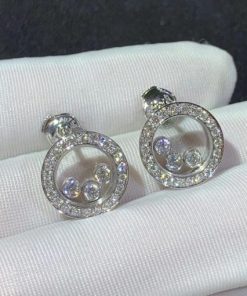 Chopard Happy Diamonds Icons Earrings White Gold 83A018-1201