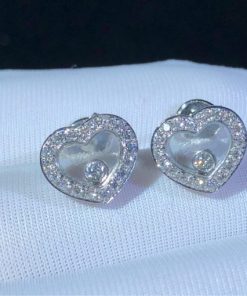 Chopard Happy Diamonds Icons Earrings White Gold 83A054-1201