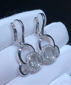 Chopard Happy Dreams Diamond Earrings 18k White Gold 839769-1002