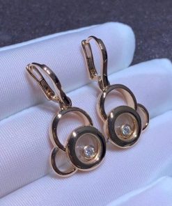 Chopard Happy Dreams Diamonds 18k Rose Gold Earrings