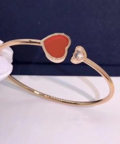 Chopard Happy Hearts Bangle Diamond & Red Stone @857482-5700