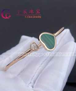 Chopard Happy Hearts Bangle Rose Gold Malachite @857482-5110
