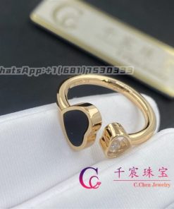 Chopard Happy Hearts Ring Rose Gold Onyx 829482-5200