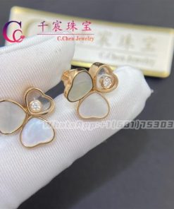 Chopard Happy Hearts Wings Earring, Rose Gold, Diamonds, Mother-of-pearl 83A083-5301