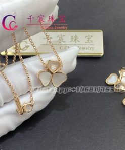 Chopard Happy Hearts Wings Necklace Rose Gold 81A083-5311