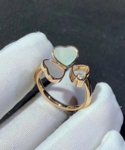 Chopard Happy Hearts Wings Ring Rose Gold Mother-of-Pearl @82A083-5300