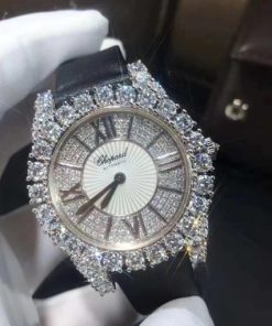Chopard Heure du Diamant Diamond Pave Guilloche Dial Ladies Watch 139377-1001