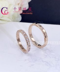 Chopard Ice Cube Diamond Ring 18K Rose Gold @827702-1259