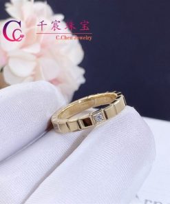 Chopard Ice Cube Diamond Ring 18K Yellow Gold @829834-5069