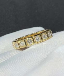 Chopard Ice Cube Ring Yellow Gold Half-Set Diamonds @829834-0039