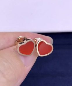 Chopard My Happy Hearts Single Earring Ethical Rose Gold Carnelian 83A086-5802