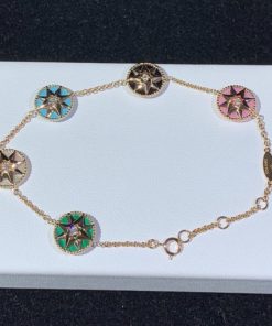 Dior Rose Des Vents Bracelet Pink And Yellow Gold JRDV95069