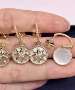Dior Rose Des Vents Earrings Diamonds and Pink Opal ?C JRDV95058_0000