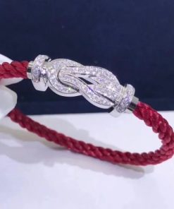 Fred Chance Infinie Bracelet 18k White Gold and Diamonds Large Model 0B0103-6B0217