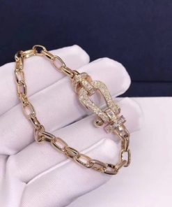 Fred Force 10 Bracelet 18k Rose Gold and Diamonds Large Model