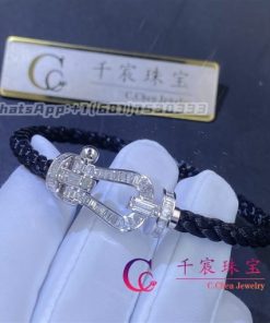 Fred Force 10 bracelet 18k white gold and baguette-cut diamonds large model 0J0003-6B0275