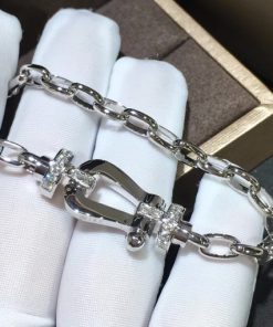 Fred Force 10 Bracelet 18k White Gold and Diamonds Large Model -0B0026-6B0353