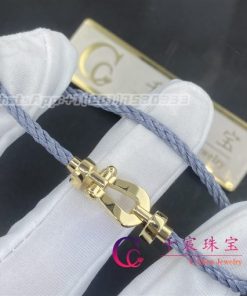 Fred Force 10 Bracelet 18k yellow gold medium model Storm grey Cable 0B0069- 6B1075