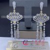 Garrard Fanfare Symphony Diamond and Yellow Sapphire Earrings In 18ct White Gold with White Agate