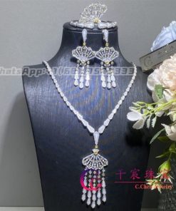 Garrard Fanfare Symphony Diamond and Yellow Sapphire Pendant