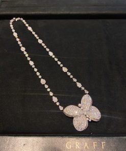 Graff Baby Princess Butterfly Diamond Pendant Necklace RGP600