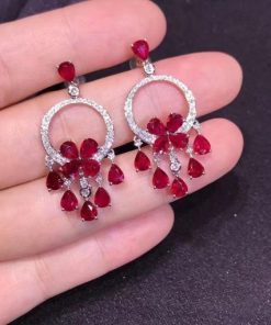 Graff Breathtaking Ruby and Diamond Earrings