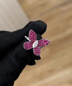 Graff Butterfly Pav?? Red Sapphire Ring RGR209