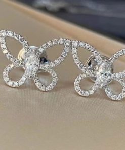 Graff Butterfly Silhouette Mini Diamond Earrings RGE1810