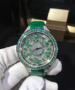 Graff Disco Butterfly Watch Diamonds & Emerald 38mm FBF38WGED