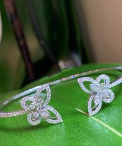 Graff Double Butterfly Silhouette Diamond Bangle RGB499