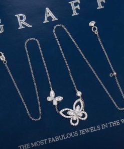 Graff Double Butterfly Silhouette Diamond Pendant RGP745