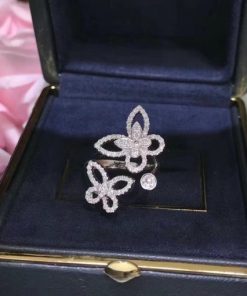 Graff Multi Butterfly Silhouette Diamond Ring RGR753