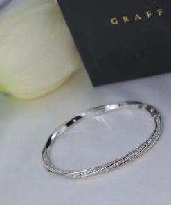 Graff Spiral Pav?? Diamond And White Gold Bangle RGB351S