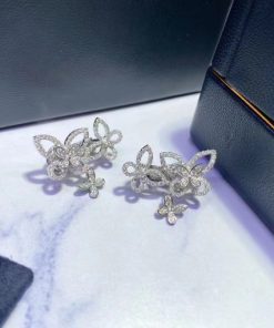 Graff Triple Butterfly Silhouette Diamond Earrings RGE1610