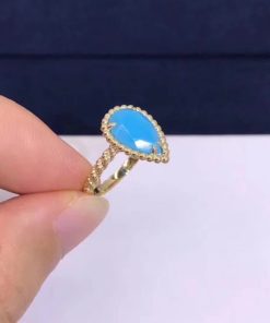 Boucheron Serpent Boh?me Ring S Motif Ring Set with a Turquoise JRG02856