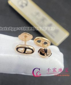 Herm??s Chaine d??ancre Earrings in rose gold very small model H113503B