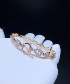 Herm??s Chaine d??Ancre Enchainee rose gold Diamonds bracelet H110023B