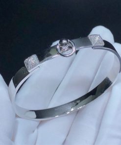 Herm??s Collier de Chien white gold bracelet H115412B 00LG