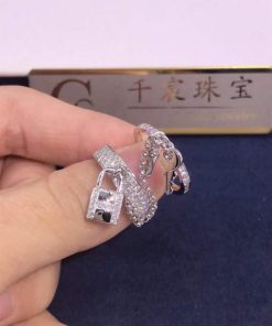 Hermes Kelly Cadenas double ring H221614B 00053