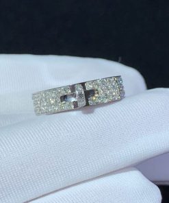 Hermes Kelly Ring 18k White Gold
